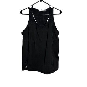 Athleta Black Racerback Tank Top 1X Womens Activewear Lightweight & Breathable